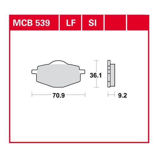 Brzdové destičky MCB539SI