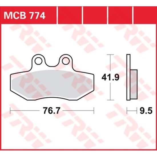 Brzdové destičky MCB774