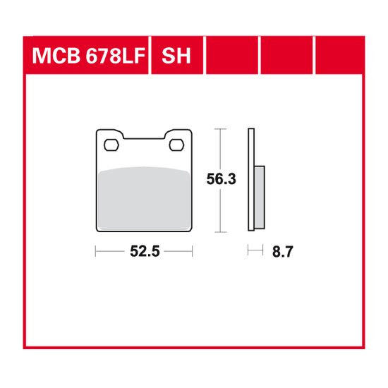 Brzdové destičky MCB678SH