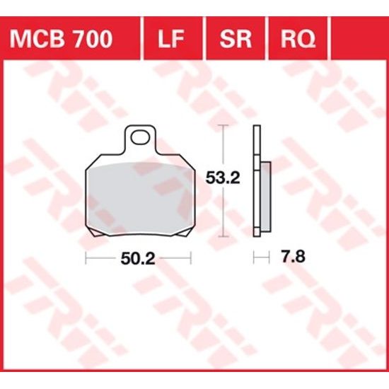 Brzdové destičky MCB700