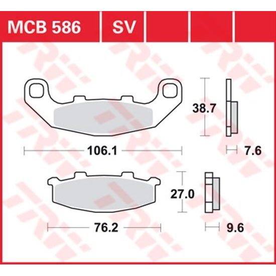 Brzdové destičky MCB586SV