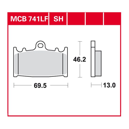Brzdové destičky MCB741