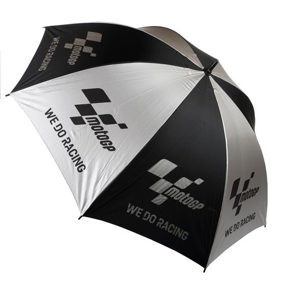 MotoGP "We Do Racing" černý & stříbrný track paddock deštník (2)