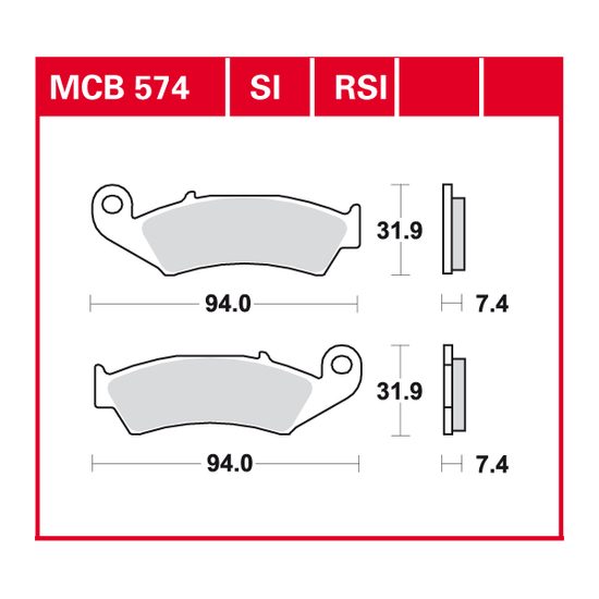 Brzdové destičky MCB574