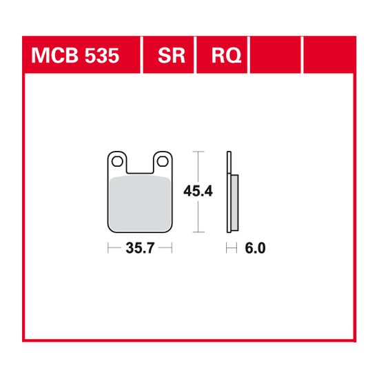 Brzdové destičky MCB535