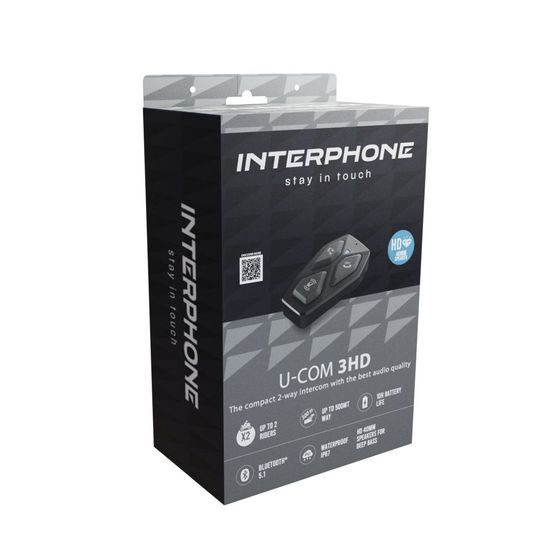 Bluetooth headset pro uzavřené a otevřené přilby Interphone U-COM3 s HD reproduktory