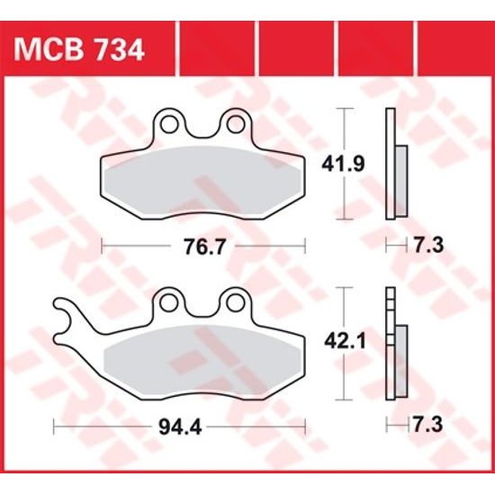 Brzdové destičky MCB734