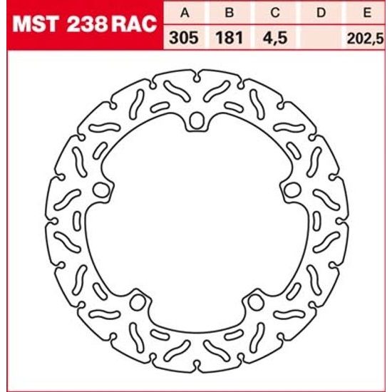 Brzdový kotouč MST238RAC