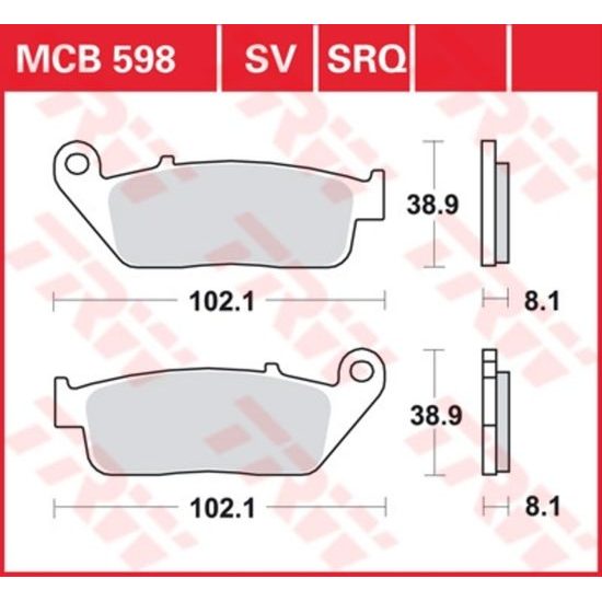 Brzdové destičky MCB598SV