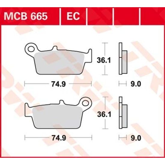 Brzdové destičky MCB665EC