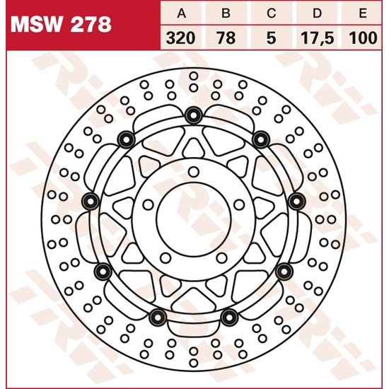 Brzdový kotouč plovoucí MSW278