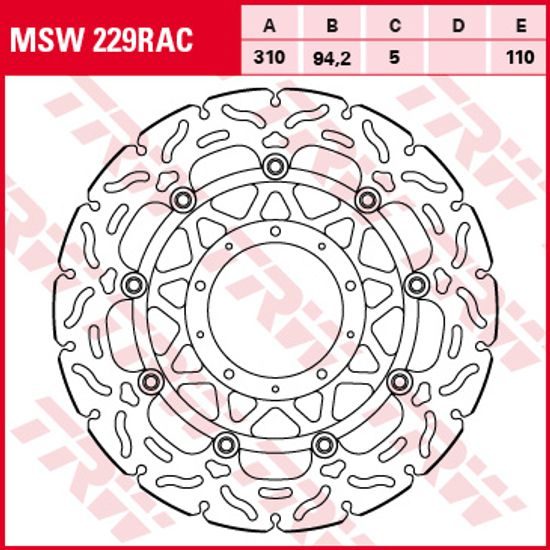 Brzdový kotouč plovoucí MSW229RAC