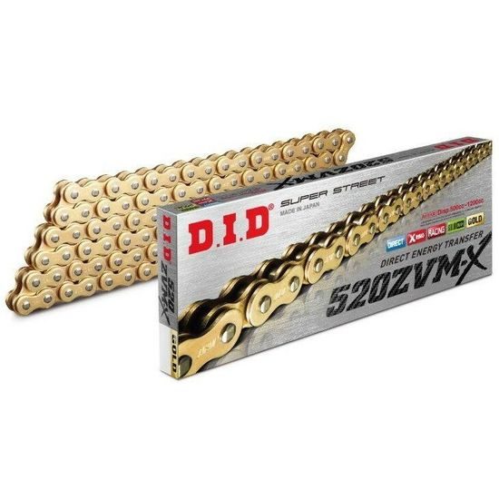 800MT/MT-X Řetěz D.I.D 520 ZVM-X (zlatý)