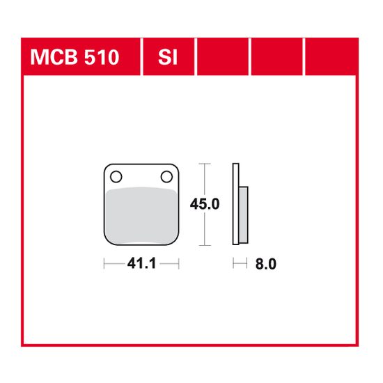 Brzdové destičky MCB510SI