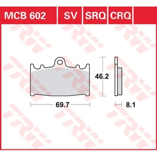 Brzdové destičky MCB602