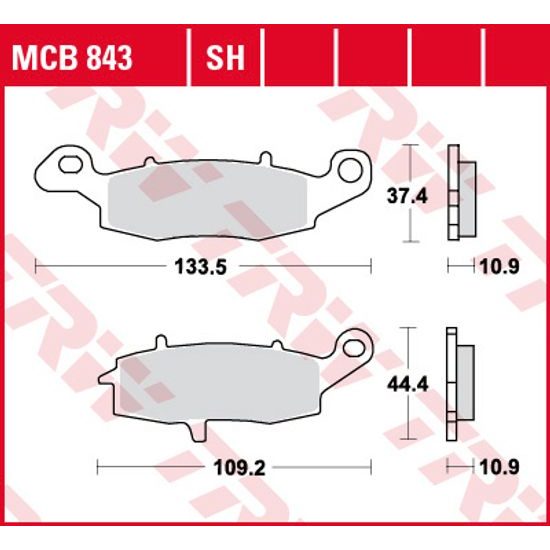 Brzdové destičky MCB843SH