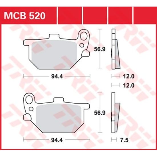 Brzdové destičky MCB520