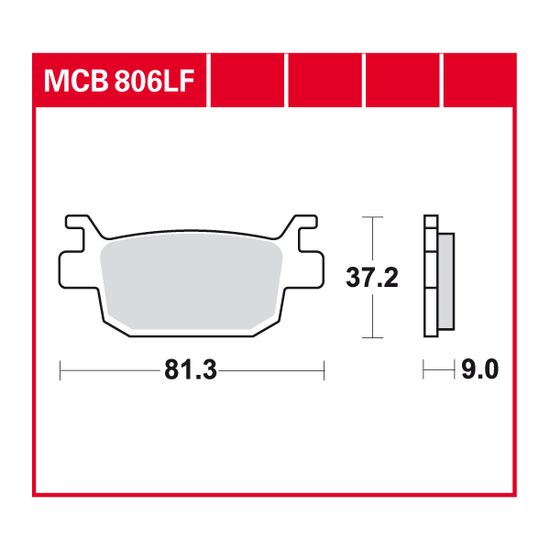 Brzdové destičky MCB806