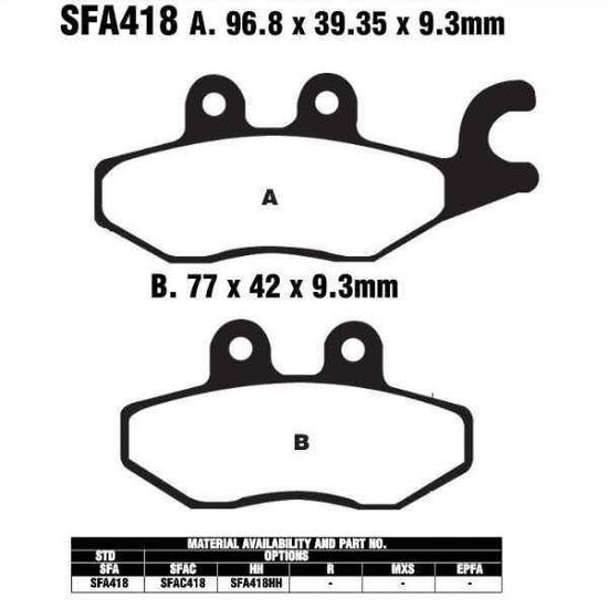EBC SFA418 Scooter organické brzdové destičky pro motorku