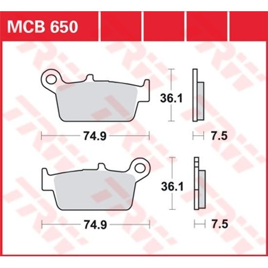 Brzdové destičky MCB650