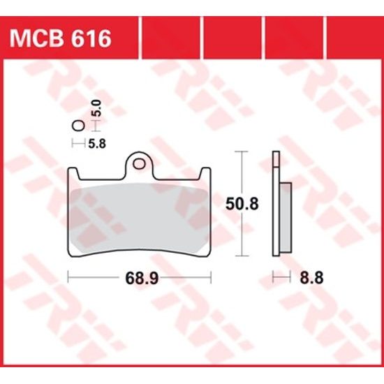 Brzdové destičky MCB616