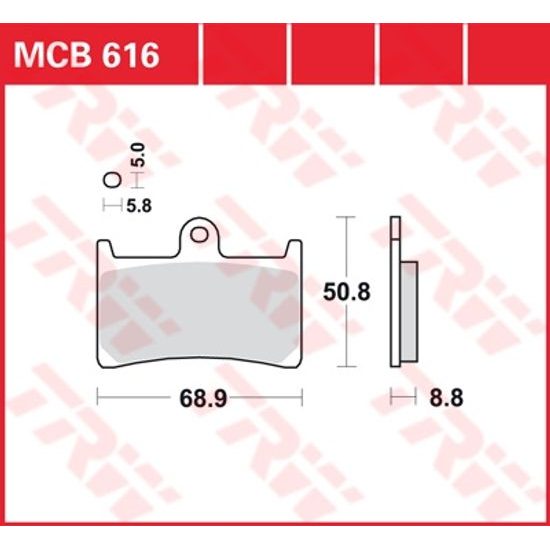Brzdové destičky MCB616