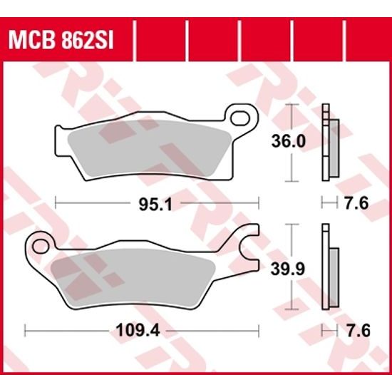 Brzdové destičky MCB862SI