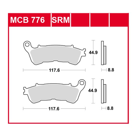 Brzdové destičky MCB776SRM
