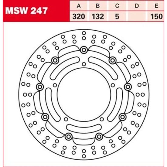 Brzdový kotouč plovoucí MSW247