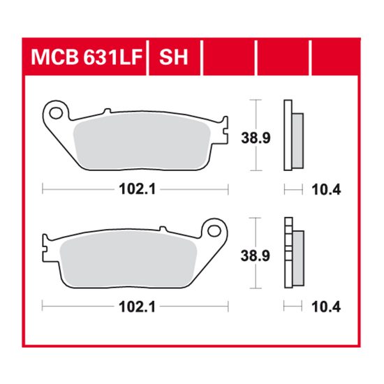 Brzdové destičky MCB631