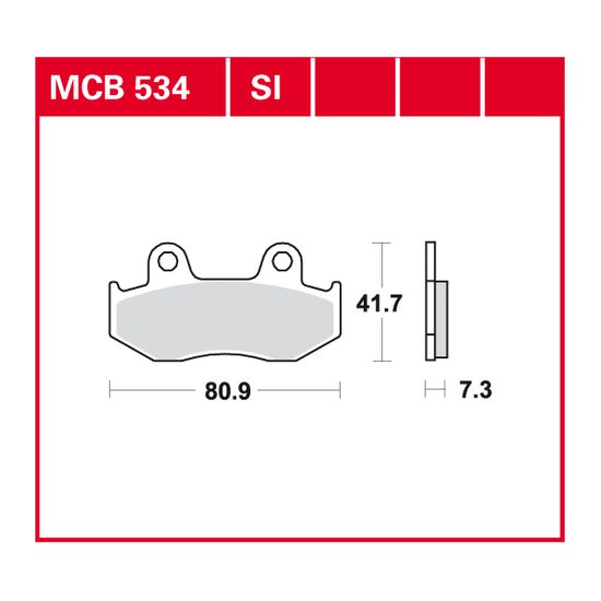 Brzdové destičky MCB534SI
