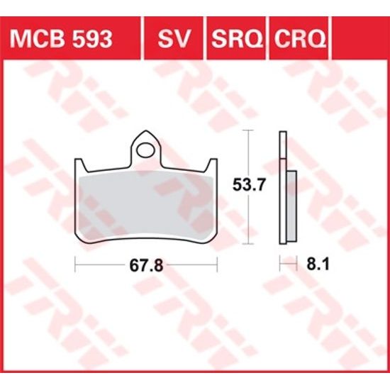 Brzdové destičky MCB593
