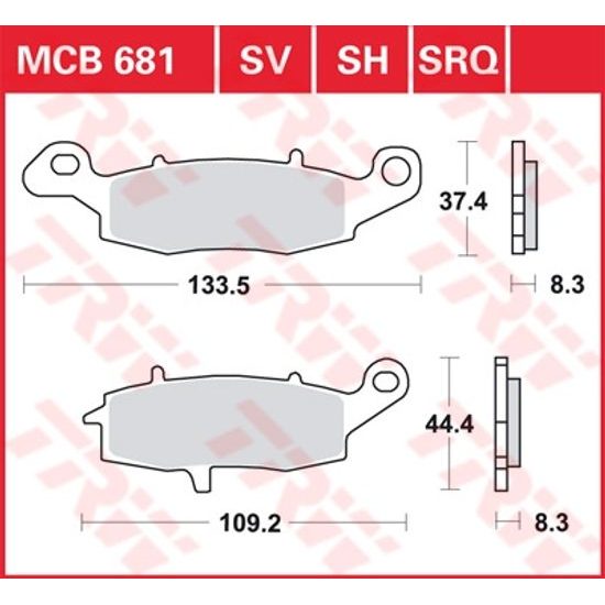 Brzdové destičky MCB681SV
