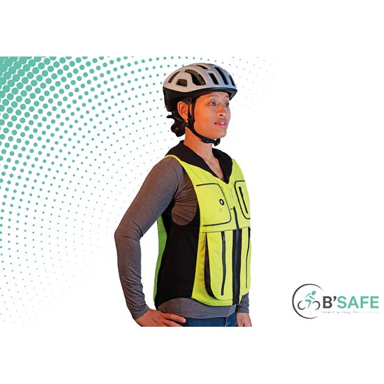 Airbagová vesta pro cyklisty B'SAFE HiVis