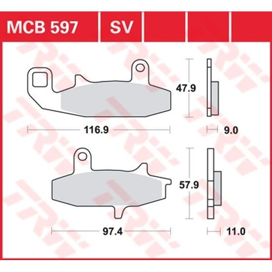 Brzdové destičky MCB597