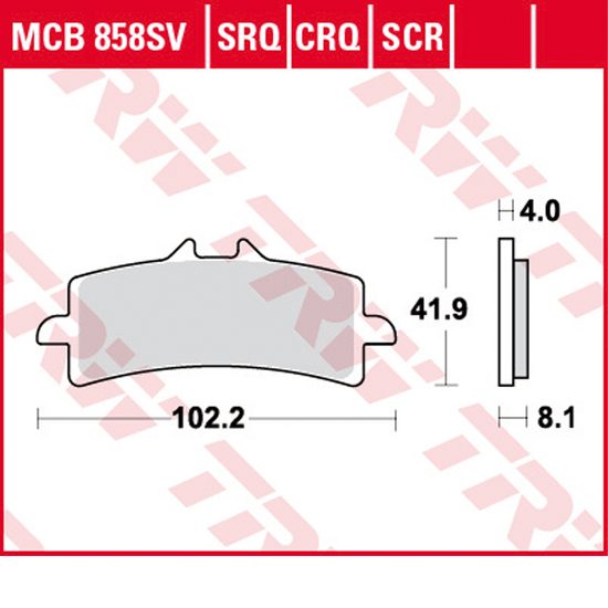 Brzdové destičky MCB858SRT