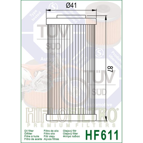 Olejový filtr HF611 BMW