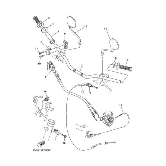 Podložka řídítka - Yamaha