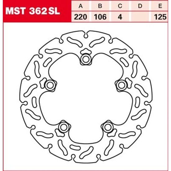 Brzdový kotouč MST362SL