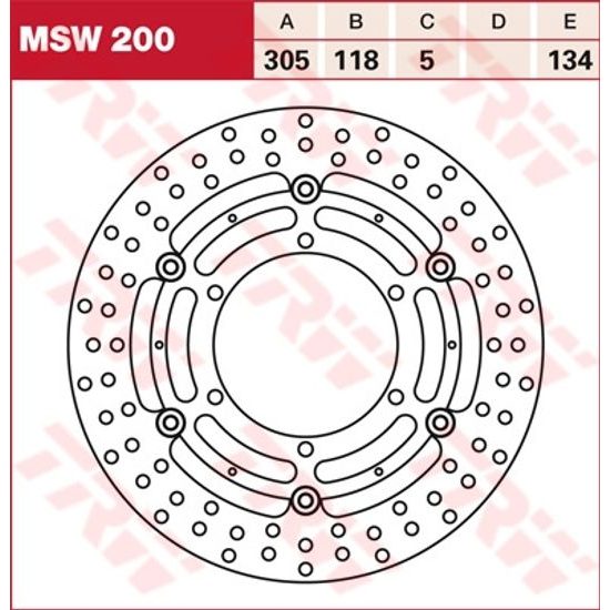 Brzdový kotouč plovoucí MSW200
