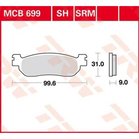 Brzdové destičky MCB699SRM