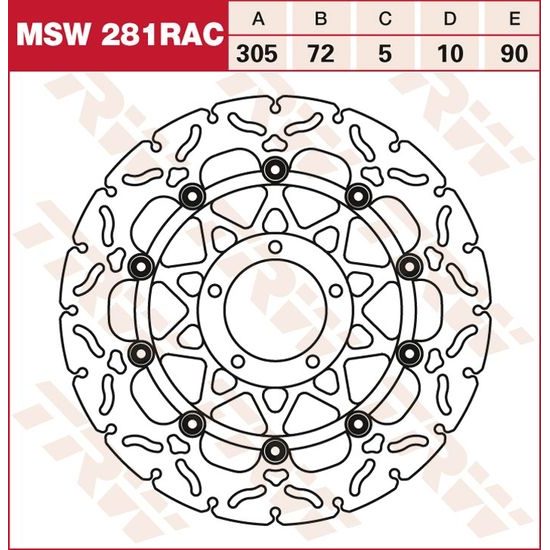 Brzdový kotouč plovoucí MSW281RAC