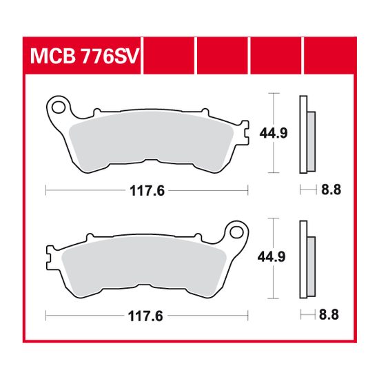 Brzdové destičky MCB776SV