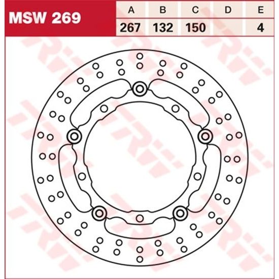 Brzdový kotouč plovoucí MSW269