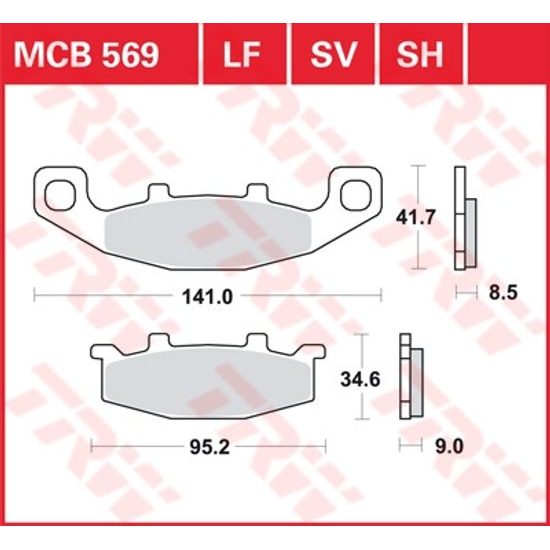 Brzdové destičky MCB569SV