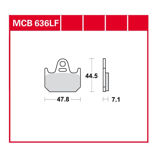 Brzdové destičky MCB636