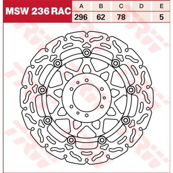 Brzdový kotouč plovoucí MSW236