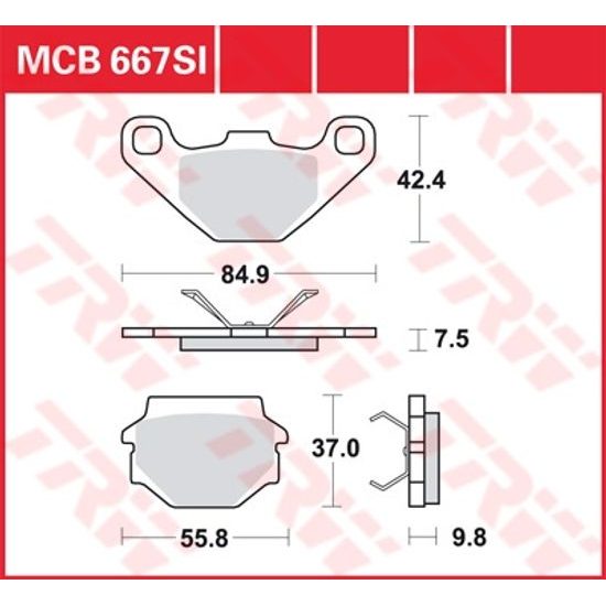 Brzdové destičky MCB667SI