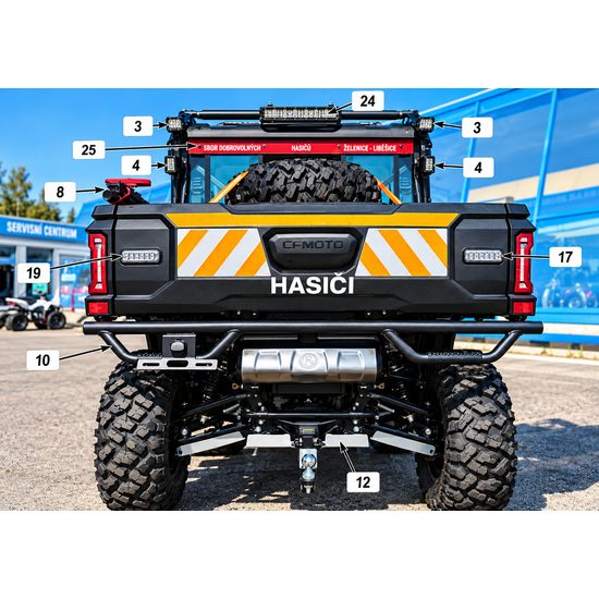 CFMOTO GLADIATOR U10 PRO HIGHLAND - v hasičské úpravě