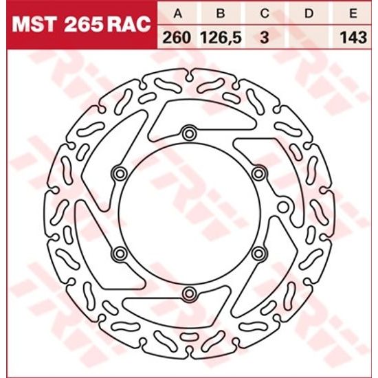 RACING Brzdový kotouč MST265RAC
